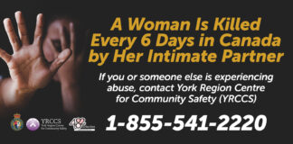 YORK REGIONAL POLICE LAUNCHES CAMPAIGN TO RAISE AWARENESS OF INTIMATE PARTNER VIOLENCE
