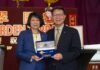Mayor Olivia Chow presents Key to the City to Dr. Joseph Wong