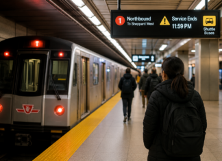 TTC Line 1 Early Closure Tonight; North York Late-Night Riders Should Allow Extra Shuttle Time