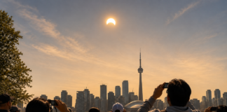 Partial Solar Eclipse Visible in Toronto This Afternoon, Peaking Around 1:40 P.M.
